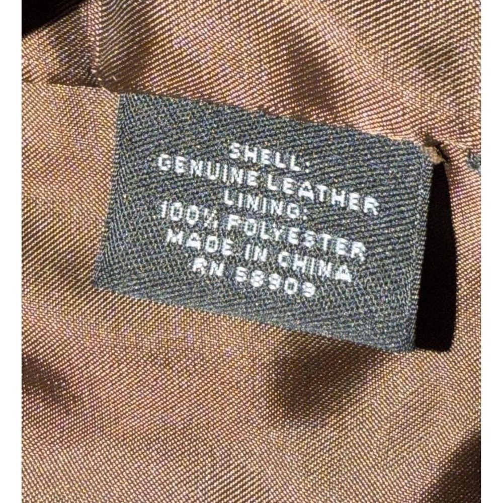 Roundtree & Yorke Men's Distressed Brown Genuine Leather Jacket 4X - Picture 5 of 6